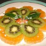 Carpaccio orange-kiwi au grand marnier