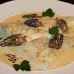 Recette filet de sandre au Vouvray asperges et morilles