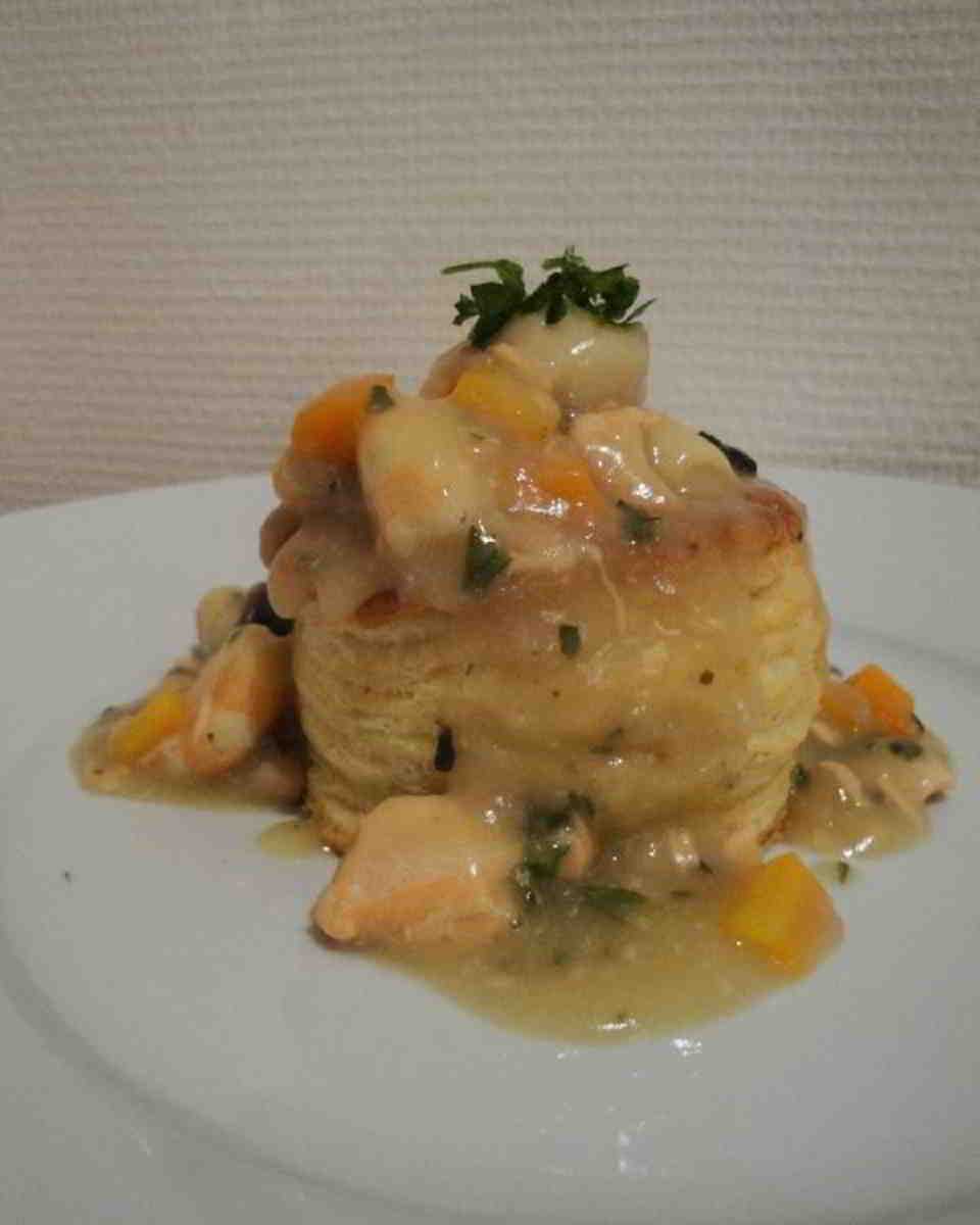 Recette Bouchées poisson-crevettes aux petits légumes