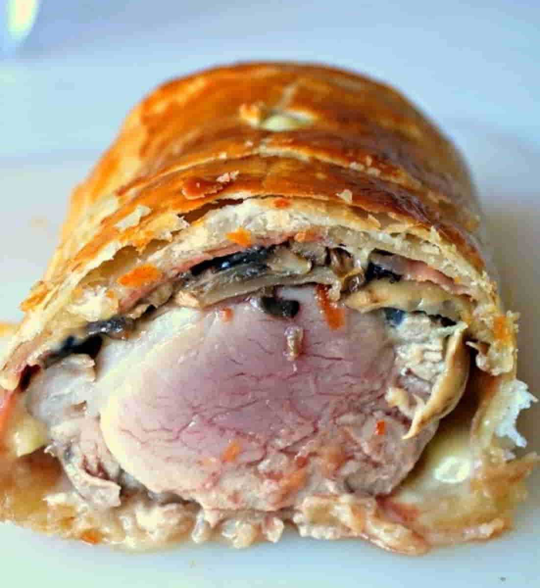 Recette Filet mignon en croûte lardons champignons