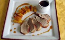 Recette Filet mignon aux fruits cuit aux micro-ondes