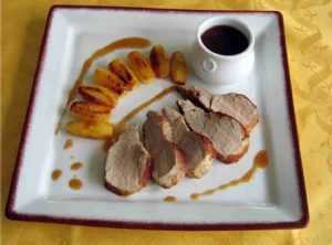 Recette Filet mignon aux fruits cuit aux micro-ondes