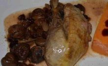 Recette Pintade aux marrons et aux raisins