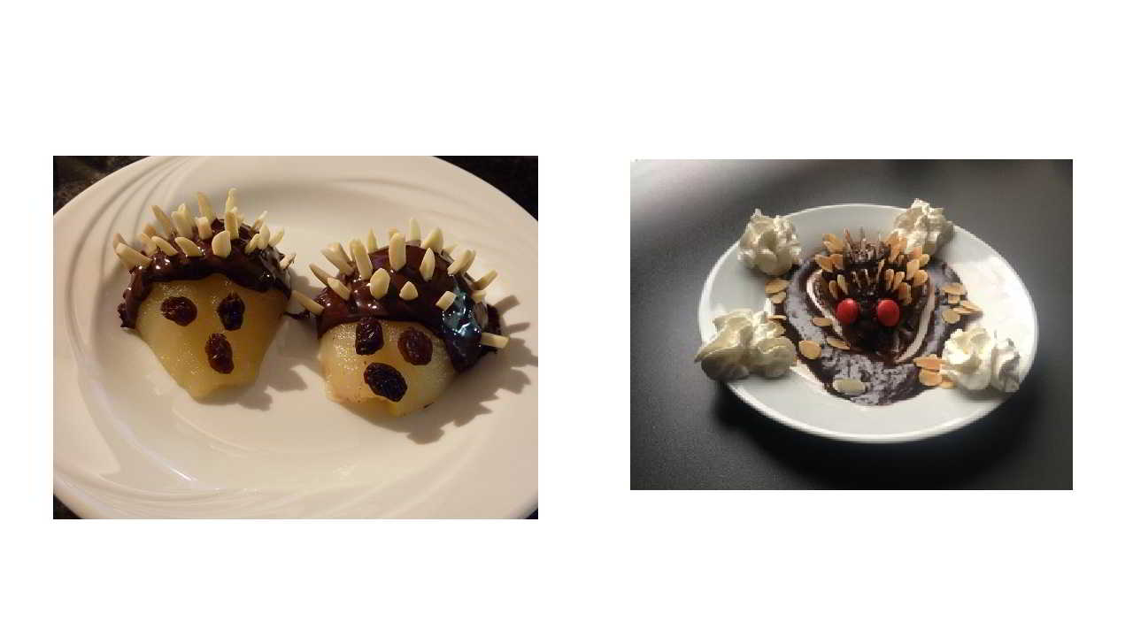 Recette Poire hérisson au chocolat