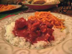 Recette Poulet tandoori, riz et carottes