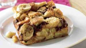 Recette Pudding au pain choco-banane