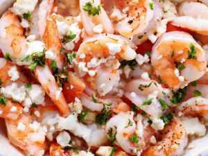 Recette Crevettes à la feta