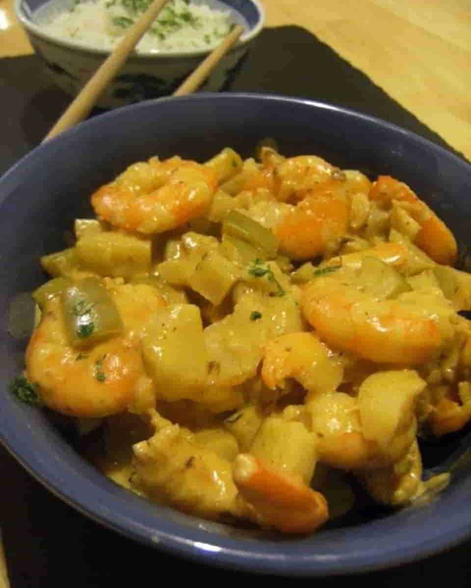 Recette Gambas au curry (vite fait !)