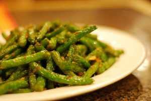 Recette Haricots verts, sauce soja et graines de sésame