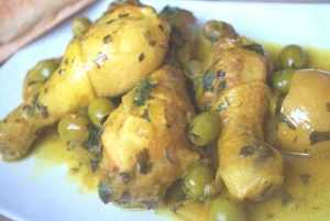 Recette Poulet aux olives