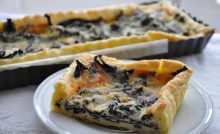 Recette Quiche roquefort, trompettes chanterelles
