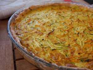 Recette tarte à la courgette et aux carottes