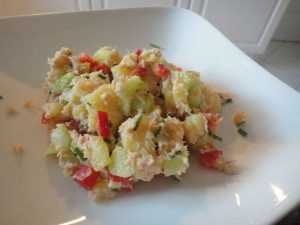 Recette Salade de pommes de terre au thon et aux poivrons rouges
