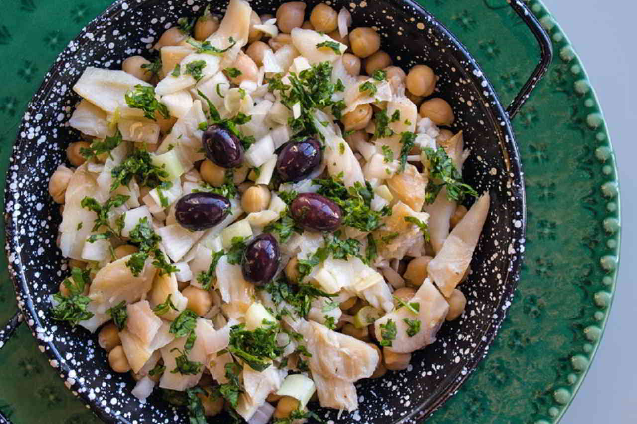 Salade portugaise à la morue et aux pois chiches Recettes et Terroirs