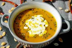 Recette Potage de courgettes/courges aux marrons