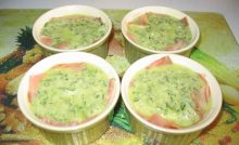 Recette Les timbales de saumon à la mousse de courgettes au micro-ondes