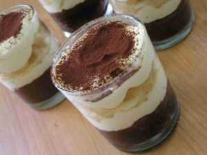 Recette Tiramisu au chocolat et à la compote de poire (sans café)