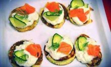 Recette blinis concombre saumon