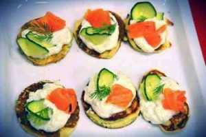 Recette blinis concombre saumon