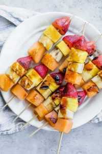 Recette Brochettes de fruits au barbecue