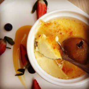 Recette Crème brûlée vanillée aux poires