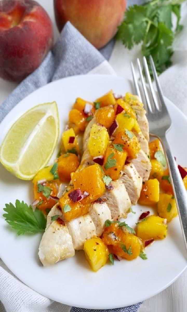 Recette Emincé de poulet au miel et pêches