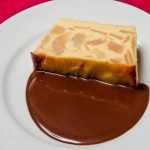 Recette flan à la poire sauce chocolat