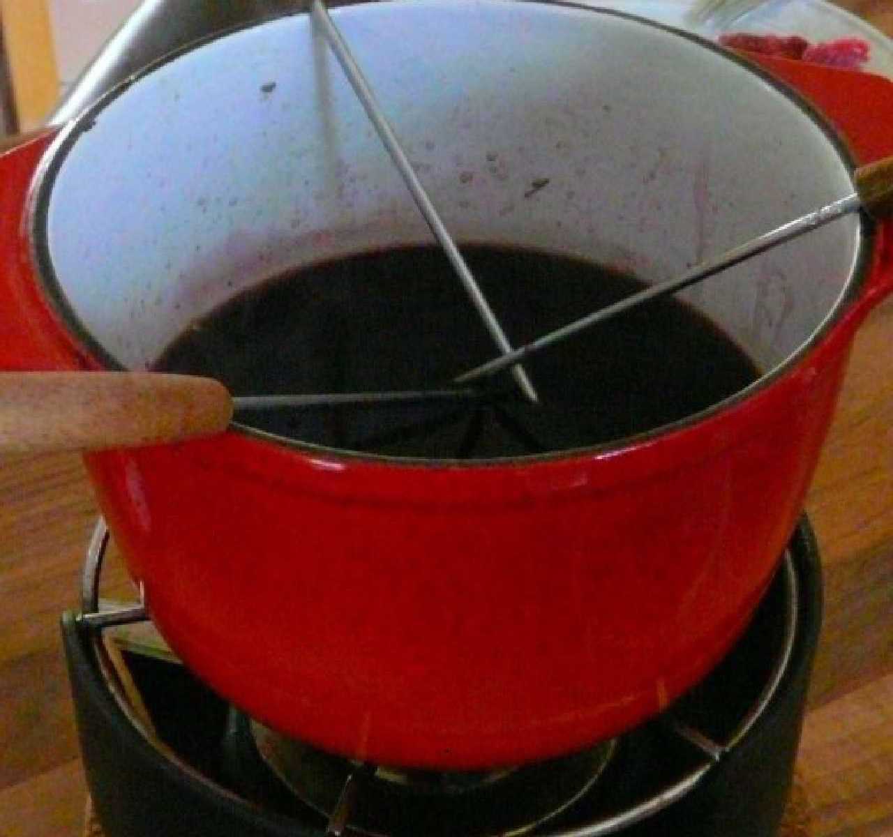 Recette Fondue au pinot noir