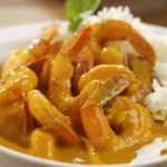 Recette Gambas à la crème, cognac et curry