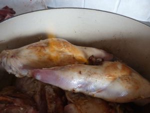 lapin flambe au rhum