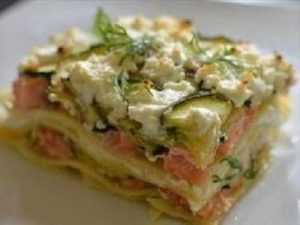 Lasagne de saumon aux petits légumes