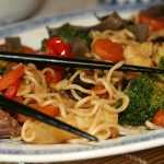 Recette nouilles chinoises au boeuf et petits légumes