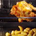 Recette poulet roti à la broche et ses pommes de terre