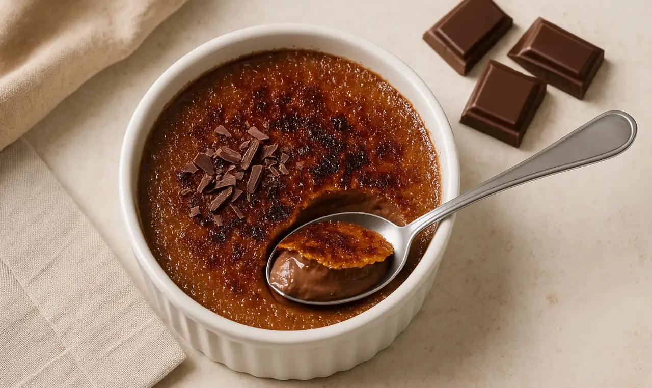 Recette Crème brûlée tout chocolat
