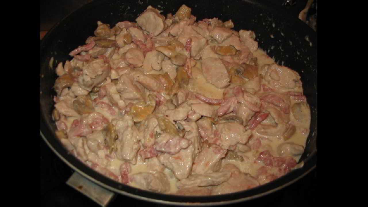 Recette Filet de dinde aux lardons