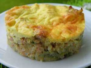 Recette Gratin de courgette au riz