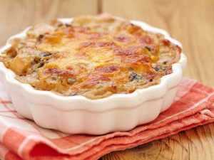 Recette Gratin crabe-champignons