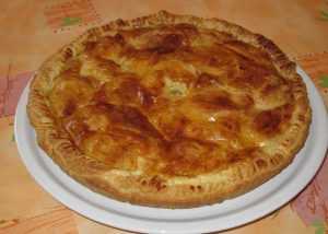 Recette Tourte pommes de terre-lardons-oignons