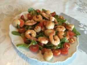 Recette salade de Saint-Jacques et langoustines