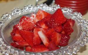 Soupe de fraise au pineau des Charentes