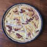 Recette de tarte aux salsifis, lardons et poulet