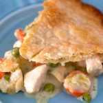 Recette Tourte au poulet, petit pois et carottes