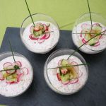 verrine radis et chevre frais