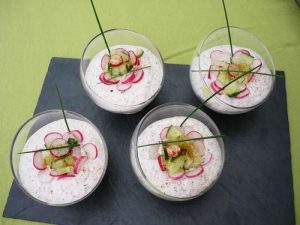 verrine radis et chevre frais