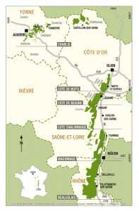 Carte des vins de Bourgogne