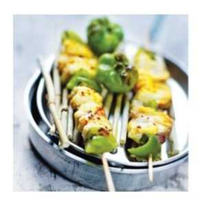 Recette Brochettes de lotte et caviar d’aubergine