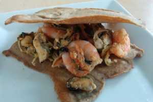 Recette Croquant de moules et crevettes roses