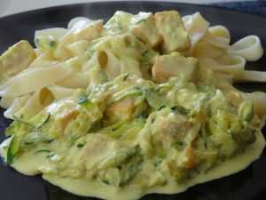 Recette duo de tagliatelles et courgettes