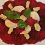 Carpaccio de betterave au foie gras de Pâques