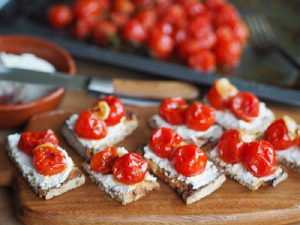 Recette chèvre frais et tomates confites